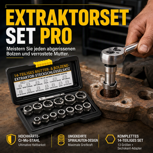🔧14-teiliges Schraubenausdreher-Set für beschädigte Schrauben & Muttern – Industriequalität, hohes Drehmoment, Linksgewinde, für Auto-Reparatur