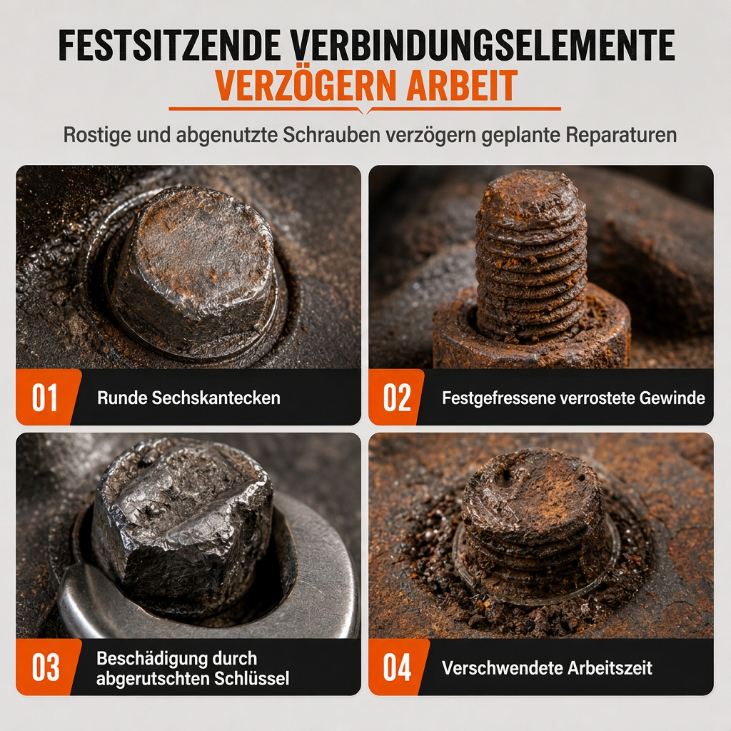 14-teiliges industrietaugliches Set zum Entfernen beschädigter Schrauben und Muttern, hochfester Schraubenausdreher-Satz mit hohem Drehmoment und Linksgewinde für die Autoreparatur