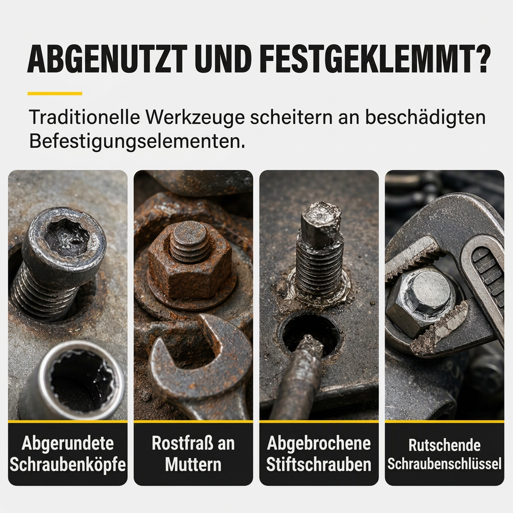 14-teiliges industrietaugliches Set zum Entfernen beschädigter Schrauben und Muttern, hochfester Schraubenausdreher-Satz mit hohem Drehmoment und Linksgewinde für die Autoreparatur