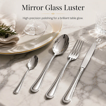 🍴✨ 4-teiliges Besteck-Set aus Edelstahl – rostfrei, langlebig & spülmaschinenfest