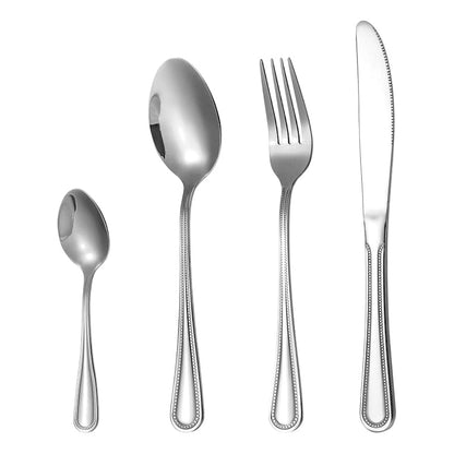 🍴✨ 4-teiliges Besteck-Set aus Edelstahl – rostfrei, langlebig & spülmaschinenfest