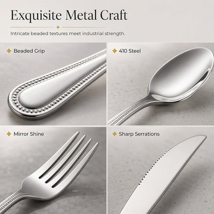 🍴✨ 4-teiliges Besteck-Set aus Edelstahl – rostfrei, langlebig & spülmaschinenfest