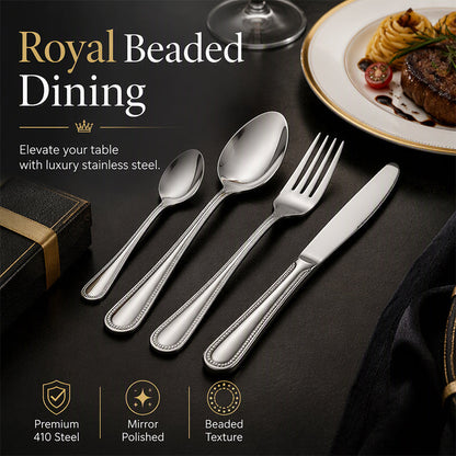 🍴✨ 4-teiliges Besteck-Set aus Edelstahl – rostfrei, langlebig & spülmaschinenfest