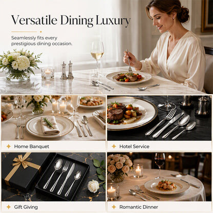 🍴✨ 4-teiliges Besteck-Set aus Edelstahl – rostfrei, langlebig & spülmaschinenfest