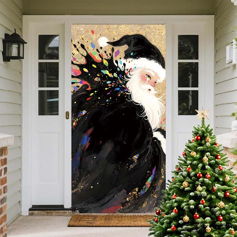 🎄 Weihnachtliche Türabdeckung, 90 × 180 cm