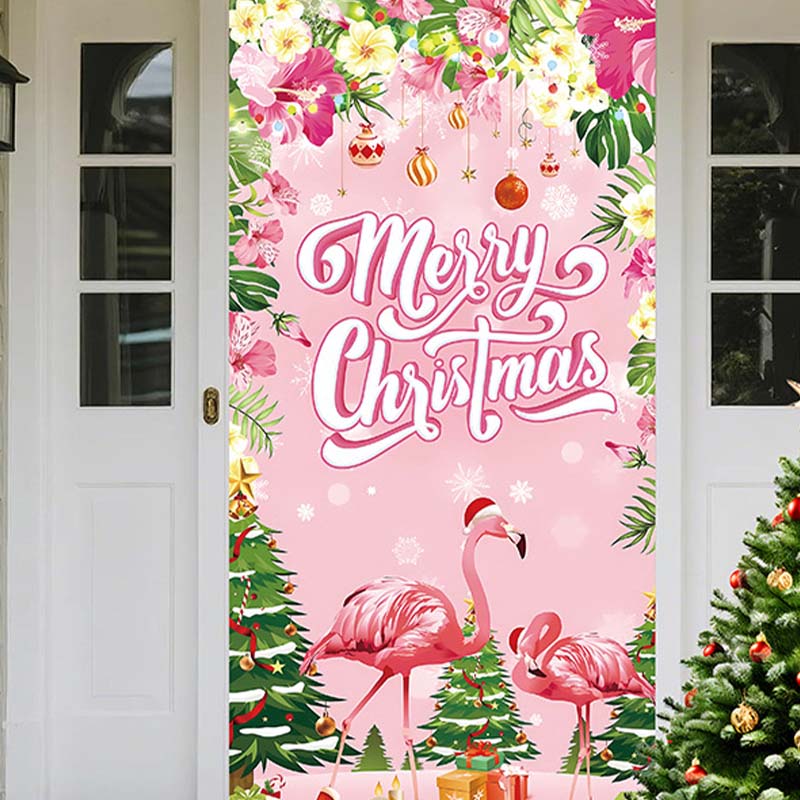 🎄 Weihnachtliche Türabdeckung, 90 × 180 cm
