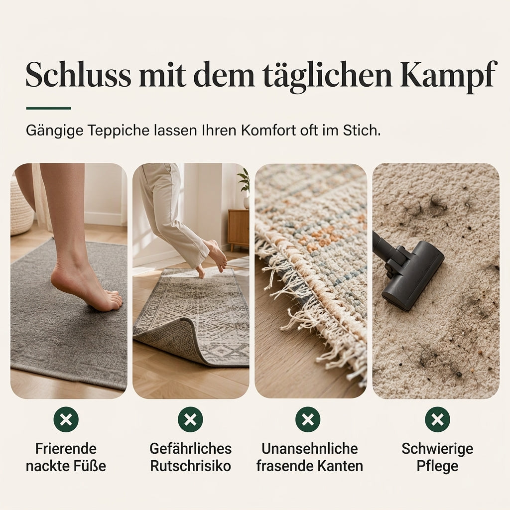 🔥 50% RABATT 🚪 Fußmatte im Mid-Stil, pflegeleicht – Bodenmatte für Eingangsbereich, Zuhause, Schlafzimmer & Bettvorleger 🏠🛏️