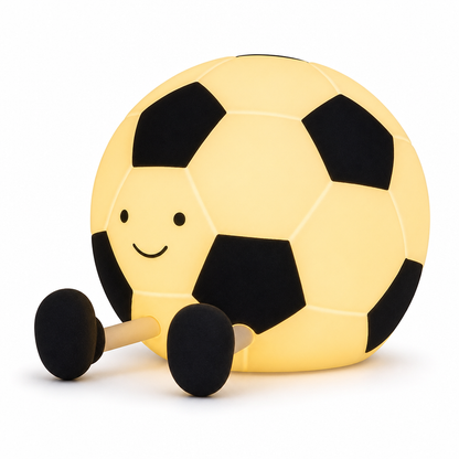 ⚽🌙 Taktile Silikon-Nachtlampe Fußball – Wiederaufladbar, sanftes Licht, ideal für den Nachttisch