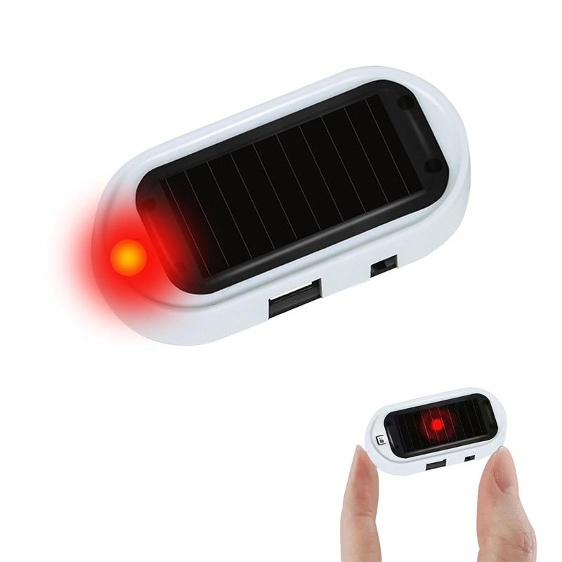 🚗 Solar-Dummy-Alarm mit LED-Blinklicht – Lichtsensor, simuliert Alarmanlage, für Auto & Innenraum