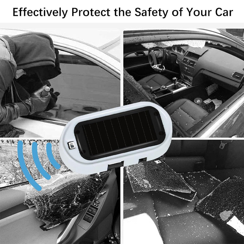 🚗 Solar-Dummy-Alarm mit LED-Blinklicht – Lichtsensor, simuliert Alarmanlage, für Auto & Innenraum