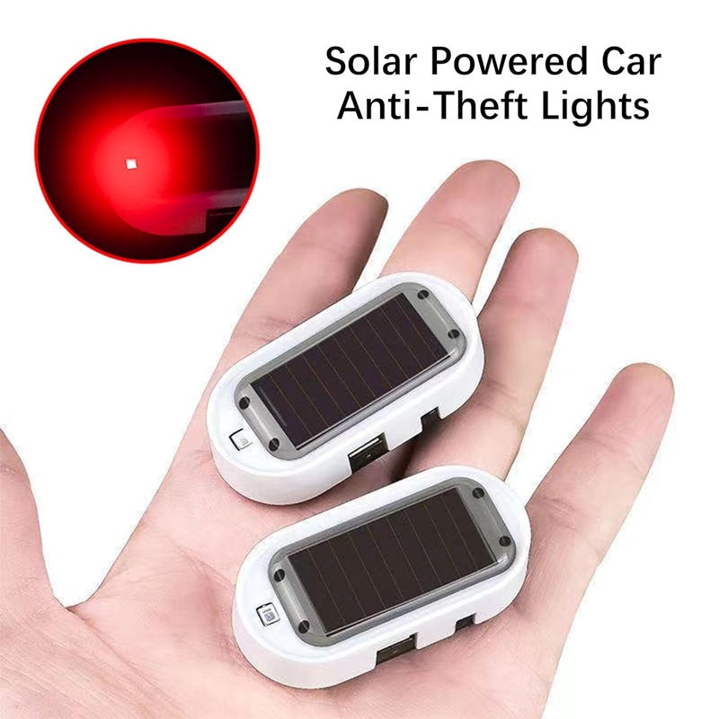 🚗 Solar-Dummy-Alarm mit LED-Blinklicht – Lichtsensor, simuliert Alarmanlage, für Auto & Innenraum