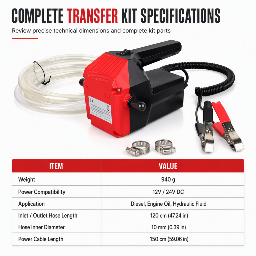 🛢️ JETZT 50% RABATT! 🔧 Elektrische Getriebeöl-Transferpumpe – 12V/24V selbstansaugend, schnell & tragbar – Für Diesel, Motor- & Hydrauliköl 🚗