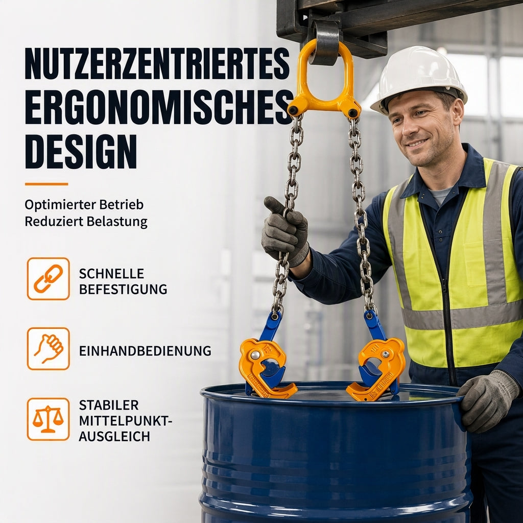 ⚙️50% RABATT🛢️Schwerlast-Ölfasshebeklemme, sicheres und stabiles Heben von Metallfässern💪