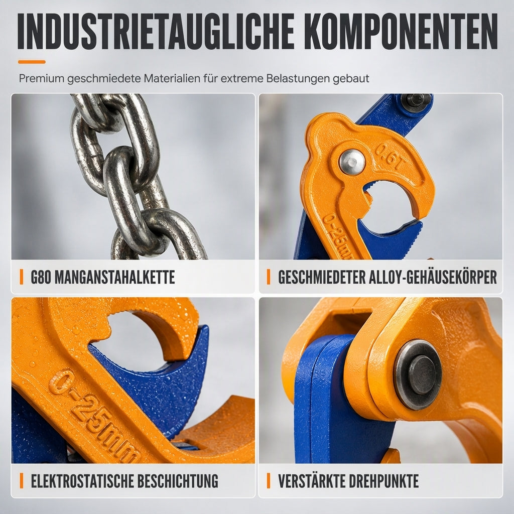 ⚙️50% RABATT🛢️Schwerlast-Ölfasshebeklemme, sicheres und stabiles Heben von Metallfässern💪