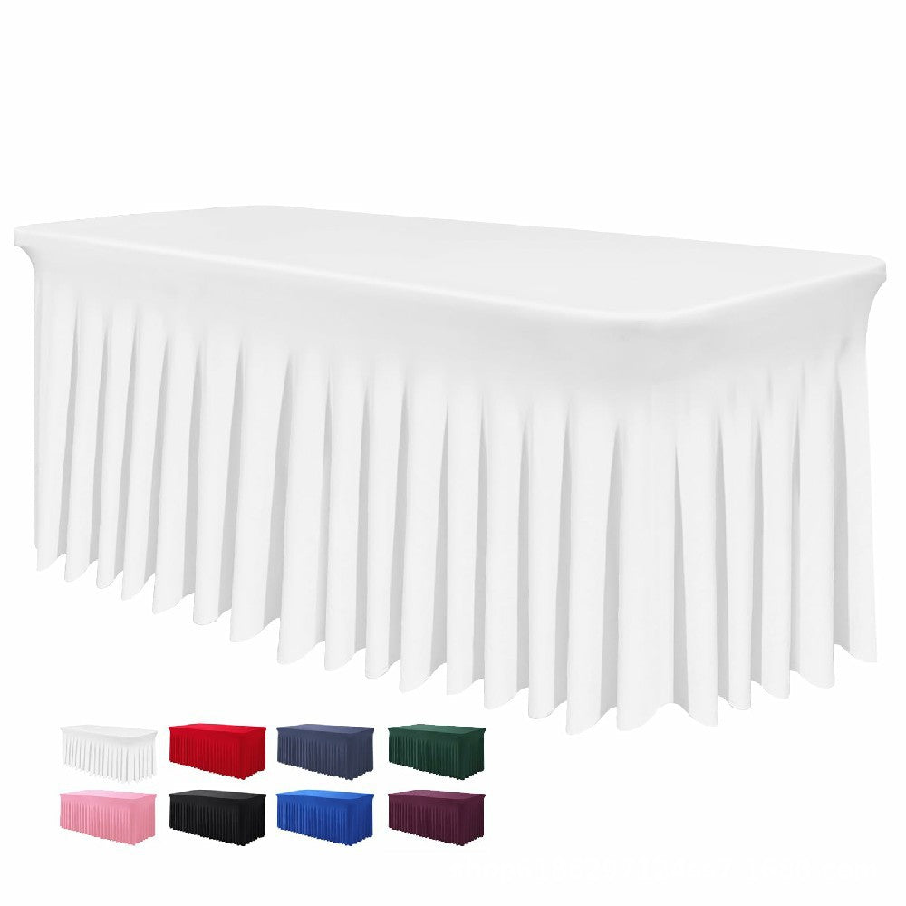🎉Faltenrock-Tischdecke für rechteckige Tische  – Tischdeko für Hochzeit , Geburtstag , Party  & Marktstand
