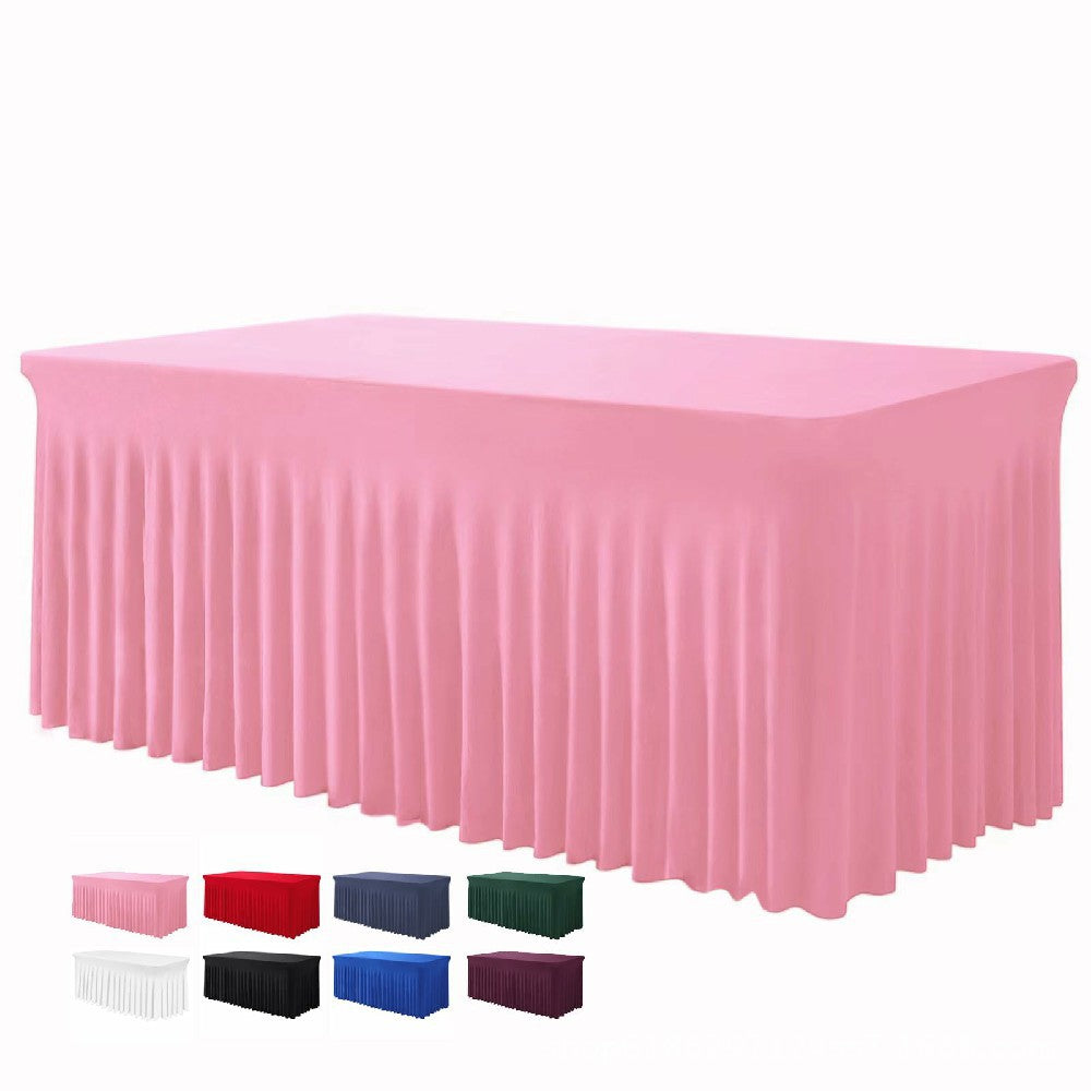🎉Faltenrock-Tischdecke für rechteckige Tische  – Tischdeko für Hochzeit , Geburtstag , Party  & Marktstand