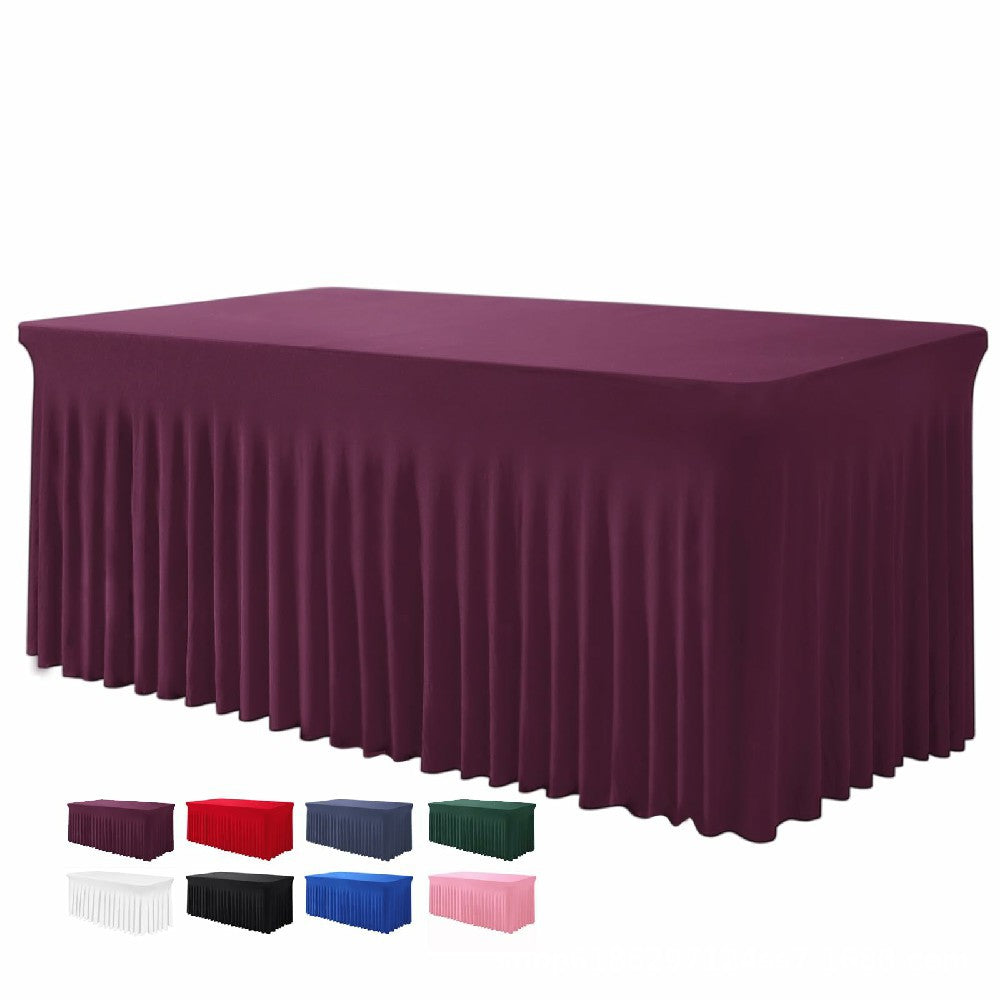🎉Faltenrock-Tischdecke für rechteckige Tische  – Tischdeko für Hochzeit , Geburtstag , Party  & Marktstand