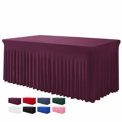 🎉Faltenrock-Tischdecke für rechteckige Tische  – Tischdeko für Hochzeit , Geburtstag , Party  & Marktstand