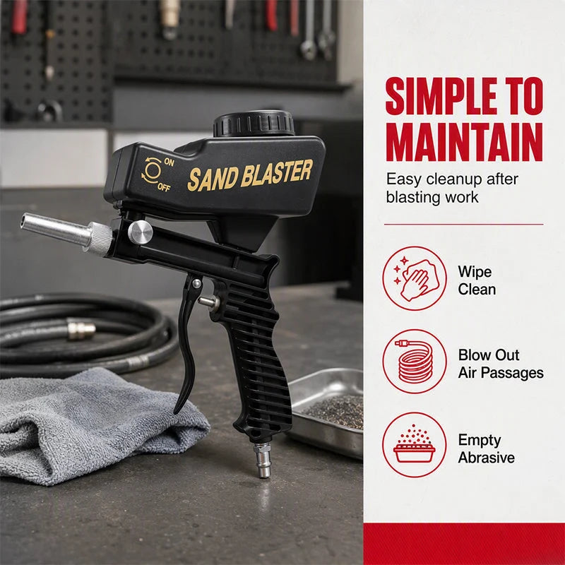 🛠️ Tragbare pneumatische Hand-Sandstrahlpistole