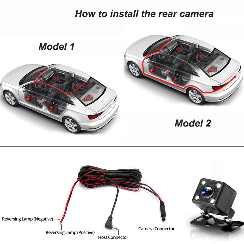 🔥 50 % RABATT! 🚗🎥 Dashcam mit 3 Kameras 1080P HD – Vorne + Innen + Hinten mit Rückfahrfunktion