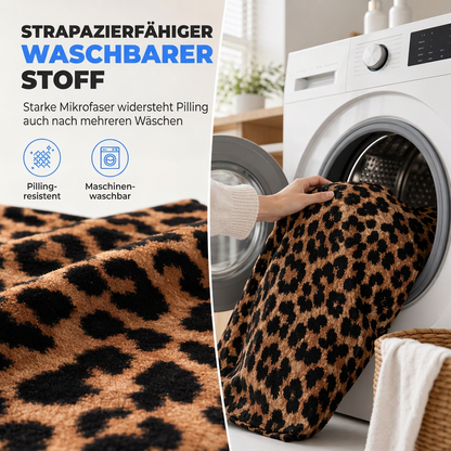 🔥 50 % Rabatt! 🐆 Bettwäscheset mit Leopardenmuster-Digitaldruck, 2–3-teiliges Set bestehend aus Bettbezug und Kissenbezügen 🛏️✨
