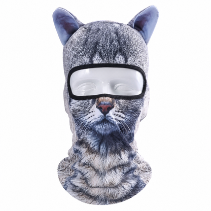 🛡️ Tier-Design Balaclava mit Katzenmotiv – winddicht, UV-Schutz & warm, für Ski, Radfahren & Winter⛷️