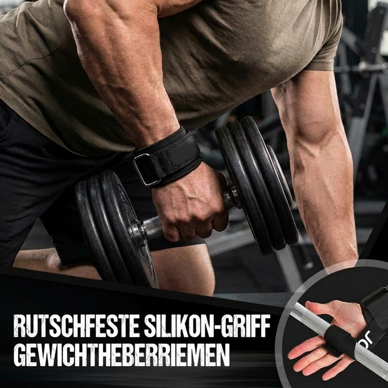 📢📢50% RABATT !!⏰Rutschfeste Silikon-Griff-Hebegurte für das Gewichtheben