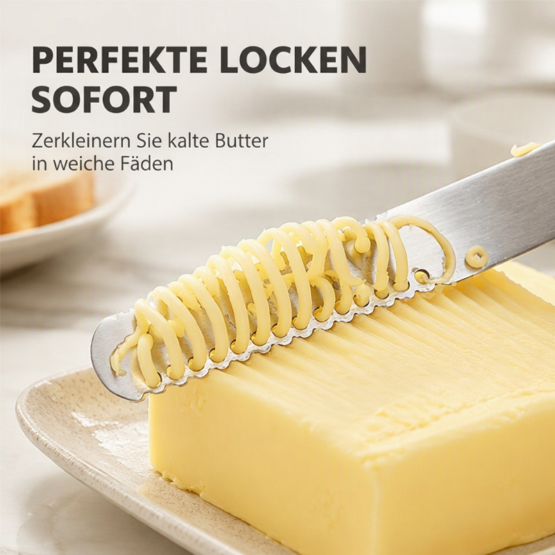 Professionelles 3-in-1 Buttermesser und Streichmesser aus 304 Edelstahl