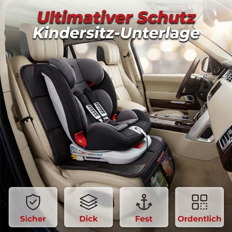 Sicherer rutschfester Autositzschutz für Kinder
