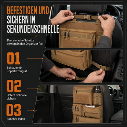 📢📢40% RABATT !!⏰Robuster taktischer Rücksitz-Organizer für Autos aus Nylon, Mehrfachtaschen-Aufbewahrungstasche mit Reißverschluss für SUVs