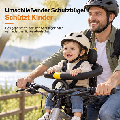 📢📢50% RABATT !!⏰Fahrradkindersitz mit Rückenlehne und Polster für Mountainbikes, Outdoor-Fahrten mit Eltern und Kind