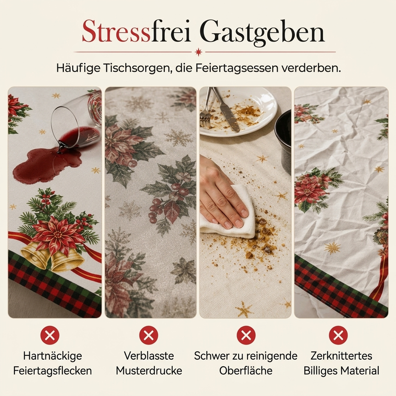🎉 Wasserfeste festliche Tischdecke – ideal für Feiertage, Partys und besondere Anlässe ✨🎄