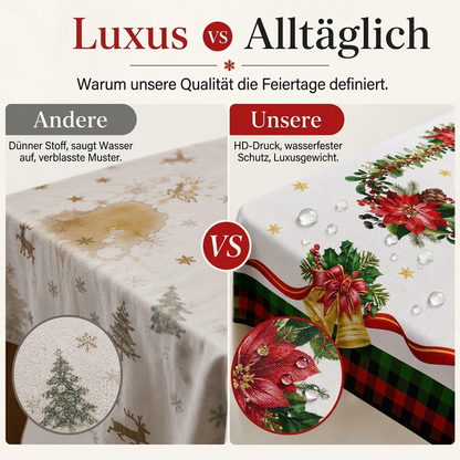 🎉 Wasserfeste festliche Tischdecke – ideal für Feiertage, Partys und besondere Anlässe ✨🎄