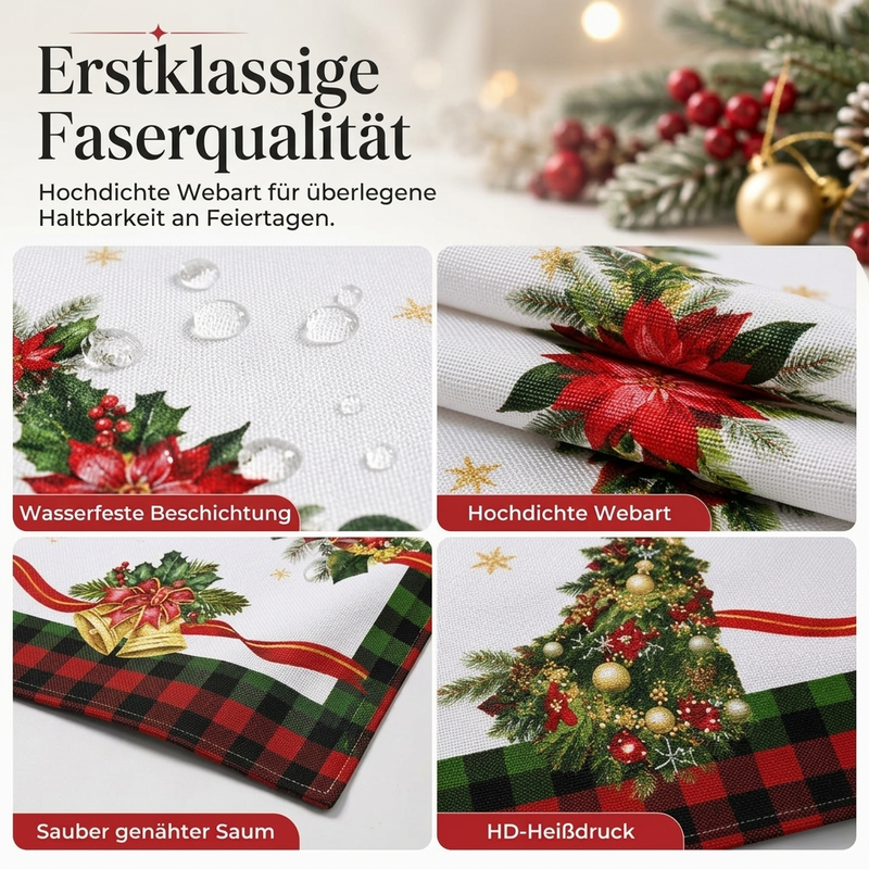 🎉 Wasserfeste festliche Tischdecke – ideal für Feiertage, Partys und besondere Anlässe ✨🎄