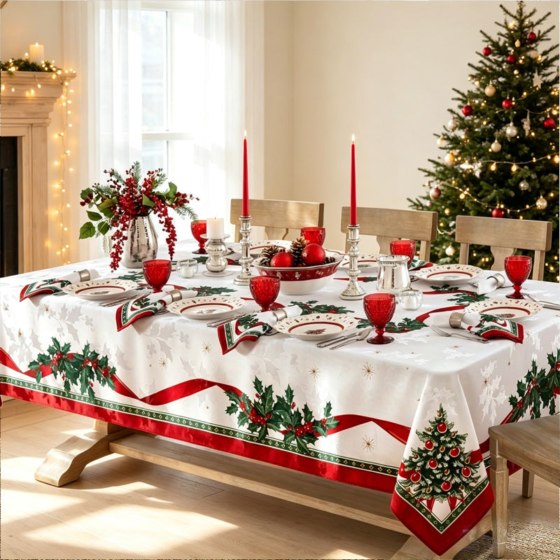 🎉 Wasserfeste festliche Tischdecke – ideal für Feiertage, Partys und besondere Anlässe ✨🎄
