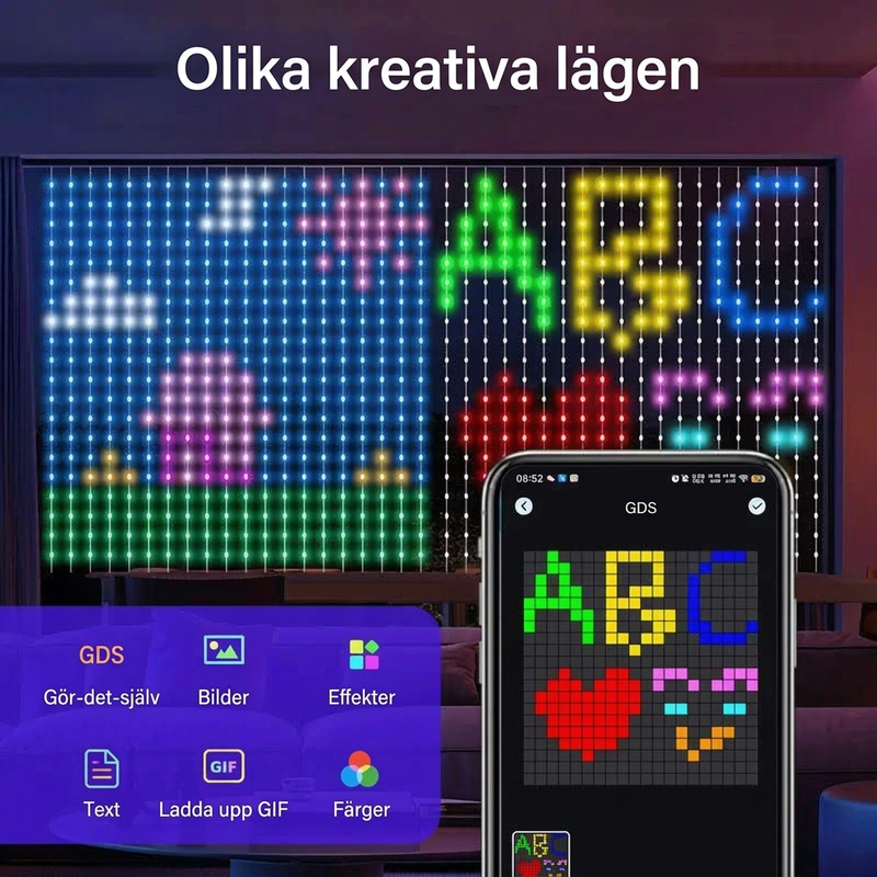 🎄 50 % RABATT! ✨ LED-Lichtervorhang – Wasserdicht, für innen & außen ✨