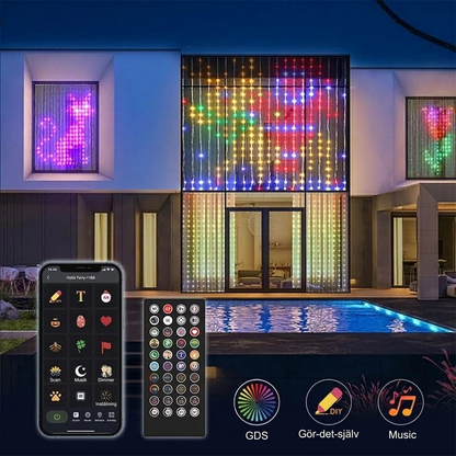 🎄 50 % RABATT! ✨ LED-Lichtervorhang – Wasserdicht, für innen & außen ✨