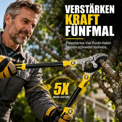🌿 50 % Rabatt! ✂️ Hochbelastbare Gartenschere mit Compound-Hebelwirkung – gehärtete Stahlklinge & Rahmen aus Flugzeugaluminium für kraftvolles Schneiden