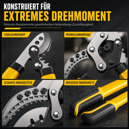🌿 50 % Rabatt! ✂️ Hochbelastbare Gartenschere mit Compound-Hebelwirkung – gehärtete Stahlklinge & Rahmen aus Flugzeugaluminium für kraftvolles Schneiden