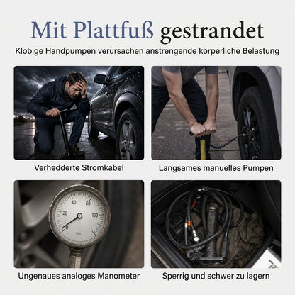 ⏳Zeitlich begrenztes Sonderangebot⏰Tragbarer elektrischer Handreifenfüller/Luftpumpe für Autos, Fahrräder und Reifen von Elektrofahrzeugen