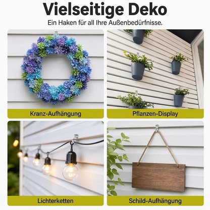 🏠 50% RABATT! 🔩 304 Edelstahl Vinyl-Fassadenhaken – Robust & bohrfrei ✨