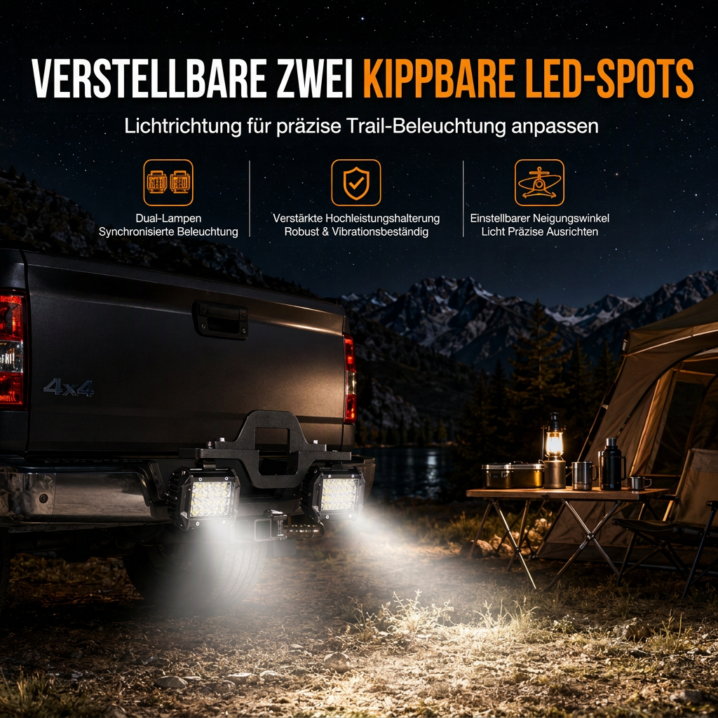 💡LED-Arbeitsscheinwerfer Lichtgruppe für Anhängerkupplung – Dual Rückfahrscheinwerfer Leuchtgruppe für Pickup & SUV🚙 | 🔥50% RABATT