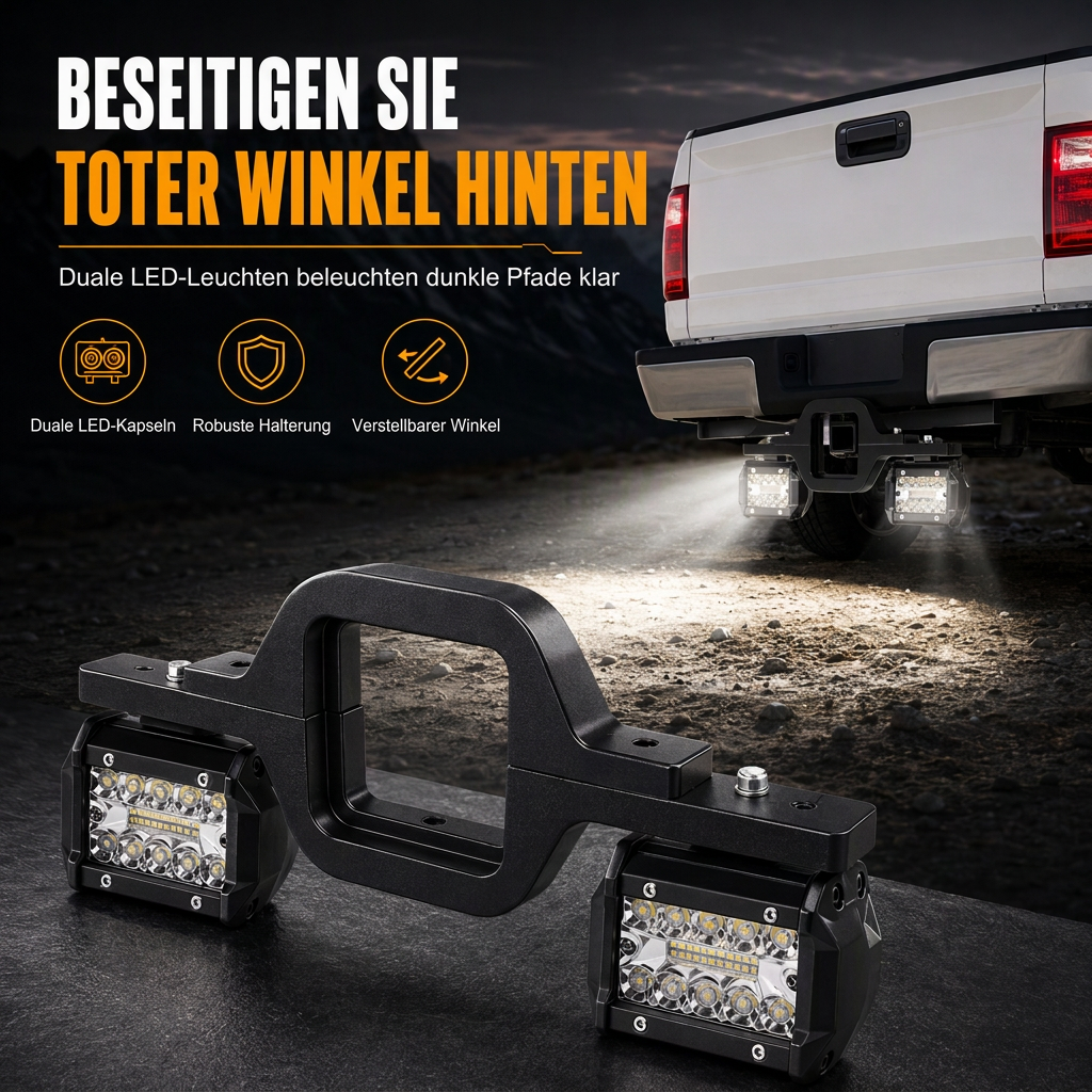 💡LED-Arbeitsscheinwerfer Lichtgruppe für Anhängerkupplung – Dual Rückfahrscheinwerfer Leuchtgruppe für Pickup & SUV🚙 | 🔥50% RABATT