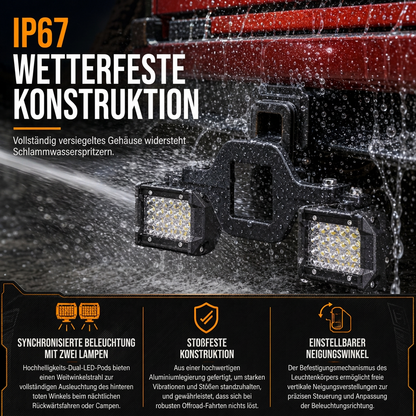 💡LED-Arbeitsscheinwerfer Lichtgruppe für Anhängerkupplung – Dual Rückfahrscheinwerfer Leuchtgruppe für Pickup & SUV🚙 | 🔥50% RABATT