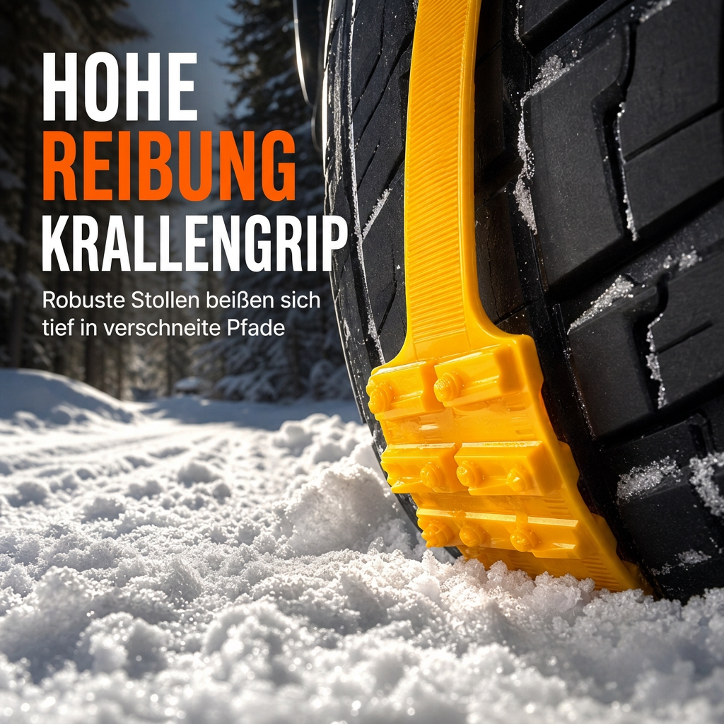 ❄️🚗 Universelle Schneeketten für Autos – Verdickte Anti-Rutsch-Reifenbänder für SUVs, Limousinen & Winterfahrten