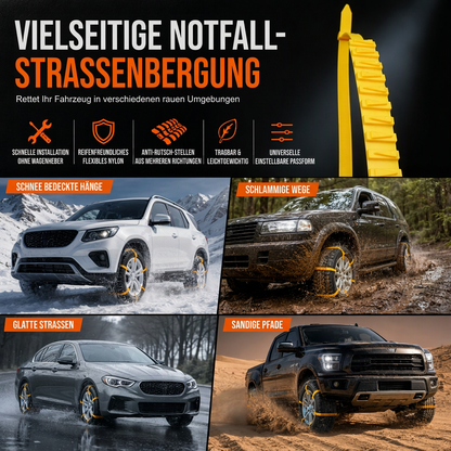 ❄️🚗 Universelle Schneeketten für Autos – Verdickte Anti-Rutsch-Reifenbänder für SUVs, Limousinen & Winterfahrten