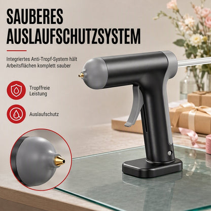 📢📢50% RABATT !!⏰Kabellose Heißklebepistolen mit 2000mAh wiederaufladbarem Akku und Kupferdüse, inklusive 10 Klebestifte für DIY-Bastelarbeiten und den Hausgebrauch