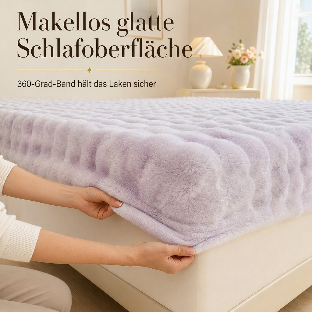 Weicher Hasen-Plüsch- und Milchvelours-Spannbettlaken, matratzenbezug, staubdichter Matratzenschutz
