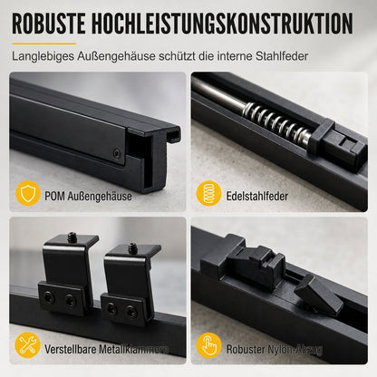 📢📢50% RABATT !!⏰Schiebetür Stalltür Soft Close Mechanismus POM Material Schienenpuffer Dämpfer Set mit bohrungsfreier Montage