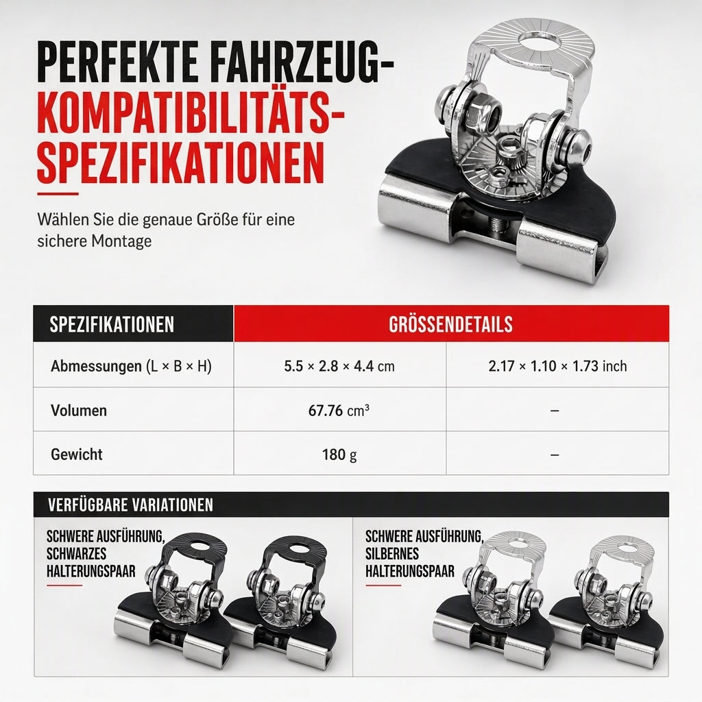 🚘 LED-Lichtbalken-Halterungsset für Motorhaube – 1 Paar Klemmenhalterungen für Arbeitsscheinwerfer, Umbau/Zubehör